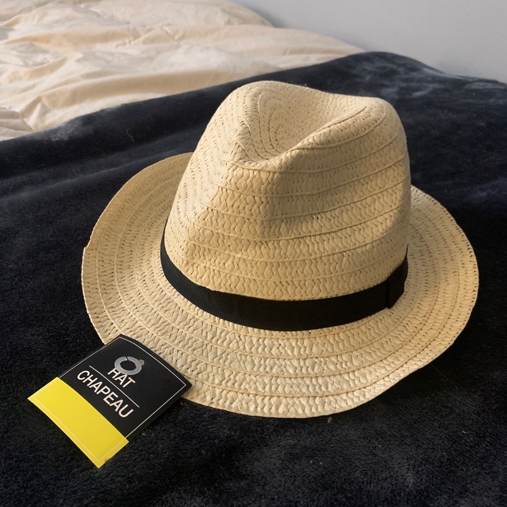 NWT Straw Fedora hat